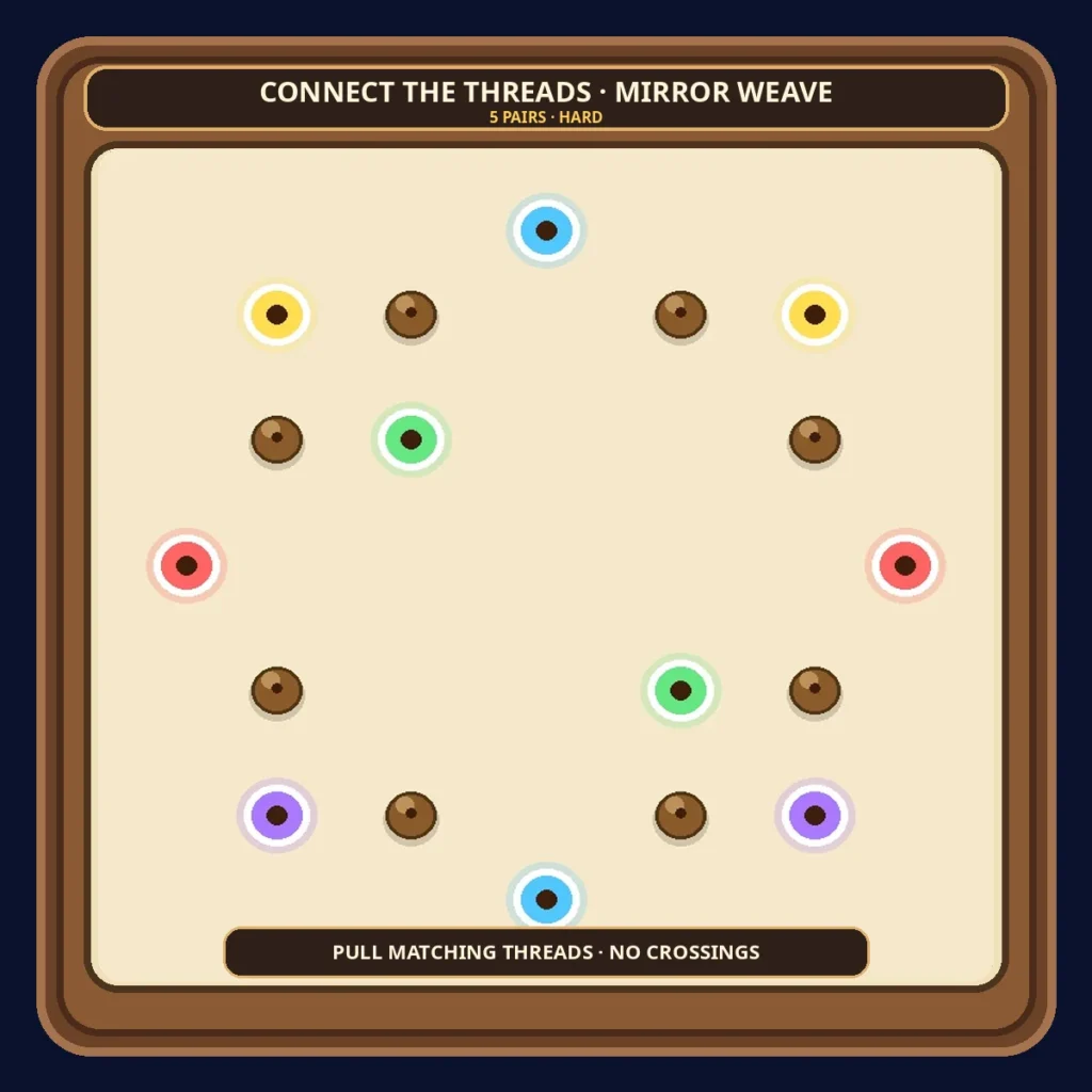 Connect the Threads — Mirror Weave puzzle preview